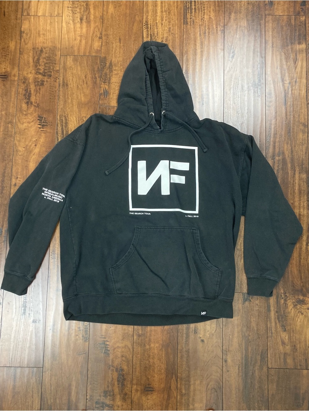 NF The Search Tour Hoodie Fall 2019 North America Black Graphic Print Size XL